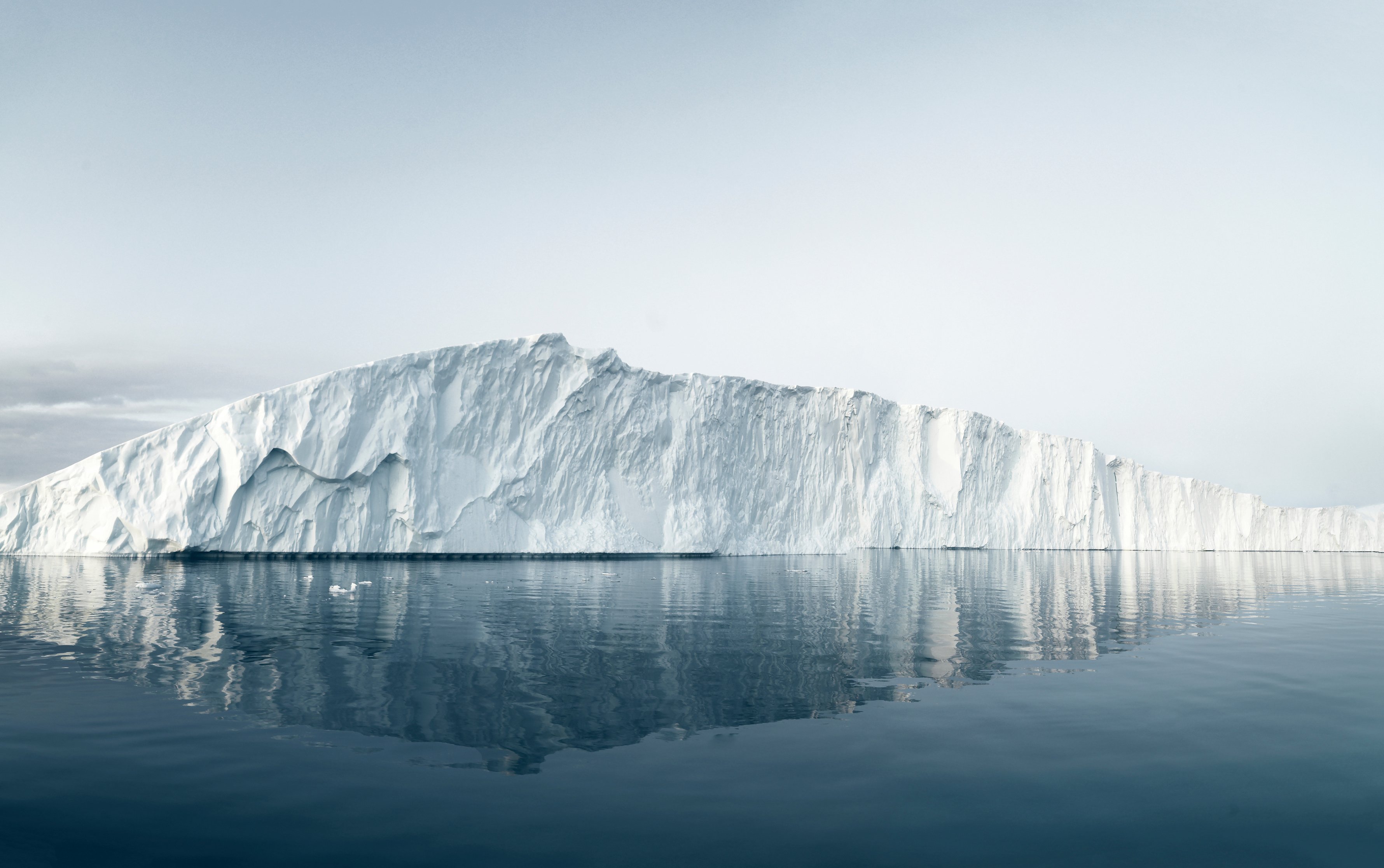 Arctic Icebergs on Arctic Ocean in Greenland